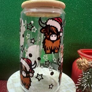 UV-DTF CHRISTMAS GLASS CUP, Libby cup, beer can glass
